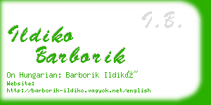 ildiko barborik business card